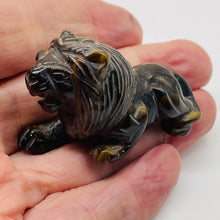 Load image into Gallery viewer, Hand-Carved Resting Lion | 57x27x21mm | Golden Brown | 1 Figurine |