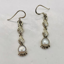 Load image into Gallery viewer, Fresh Water Pearl Sterling Silver Dangle Earrings | 1 3/4" Long |White | 1 Pair|