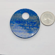 Load image into Gallery viewer, Starry Night Natural Lapis 50mm Disc Pendant Bead 9362I