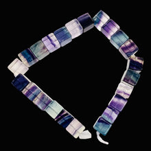 Load image into Gallery viewer, Natural Fluorite 8" Strand | 5mm | Purple Blue Green | 5mm | Cube | 23 Beads |