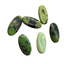 Load image into Gallery viewer, 6 Shockingly Rare Chrysoprase Oval Beads 19x9x5mm 8454