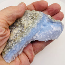 Load image into Gallery viewer, Chalcedony 193g Natural Display Specimen| 3 3/4x3 3/4x 1" | Blue White Gray |