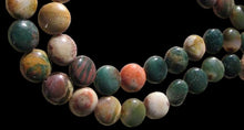 Load image into Gallery viewer, Exotic Imperial Jasper 14mm Coin Bead 8 inch Strand 9594HS