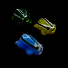 Load image into Gallery viewer, Frog Lampwork Glass Jumping Frog Beads | 17x12x9mm | Multi-Color | 4 Beads |