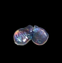 Load image into Gallery viewer, 2 Rainbow Peacock 17x14x5mm to 19x16x4.5mm Coin Briolettes 8503