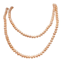 Load image into Gallery viewer, Fresh Water Pearl Knotted on Silk Round | 36" Long | Pink | 1 Necklace