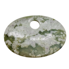 Load image into Gallery viewer, Harmony Stone Oval Centerpiece Bead - Snowy Forests | 63x45x8mm | 1 Bead |