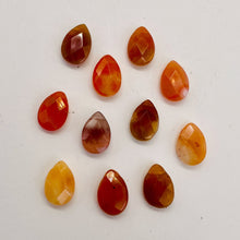 Load image into Gallery viewer, 3 Sweet 15x10x5mm Mandarin Botswana Agate Briolette Beads 007254