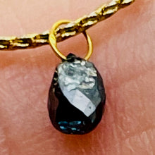 Load image into Gallery viewer, Diamond .35ct Briolette 14K Pendant | 4x3x3mm | Blue | 1 Pendant Bead |