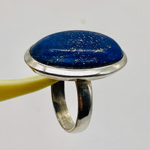Load image into Gallery viewer, Gemstone Oval Lapis Lazuli Sterling Silver Ring | Size 8 | Blue Silver | 1 Ring|