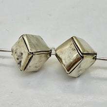 Load image into Gallery viewer, Remarkable Thai Hill Tribe 'Origami' Fine Silver Cube Bead | 11x8x8mm | 2 Beads|