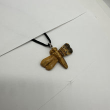 Load image into Gallery viewer, Picture Jasper Stone Dragonfly Pendant | 3/4' Long | Brown, Black | 1 Pendant |