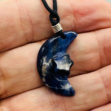 Load image into Gallery viewer, Blue White Sodalite Star and Moon Pendant Necklace Celestial Jewelry