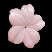 Load image into Gallery viewer, Pink Peruvian Opal Carved 19cts Flower Pendant Bead | 32x27x4mm | Pink | 1 Bead|