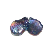 Load image into Gallery viewer, 2 Rainbow Peacock 17x14x5mm to 19x16x4.5mm Coin Briolettes 8503
