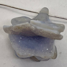 Load image into Gallery viewer, Blue Chalcedony Carved Druzy Flower Bead | 64 cts | 1 1/4" Long |