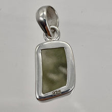 Load image into Gallery viewer, Moldavite 9.57ct Sterling Silver Rectangular Pendant | 7/8" Long | Green |