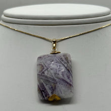 Load image into Gallery viewer, Purple Flower Sodalite Faceted 14K Gold Filled Pendant } 1 3/4" Long| 1 Pendant|