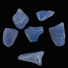 Load image into Gallery viewer, Chalcedony Gemstone Nugget Beads | 29x19x17 to 23x19x13mm | 52g| Blue | 6 Beads|