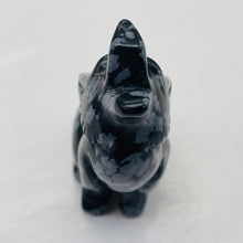 Load image into Gallery viewer, Hand-Carved Howling Coyote Wolf | 58x30x23mm | Black White | 1 Figurine |