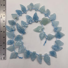 Load image into Gallery viewer, Natural Aquamarine Leaf Bead Strand | 150cts | 20x13x4 - 16x10x3mm | 35 Beads |