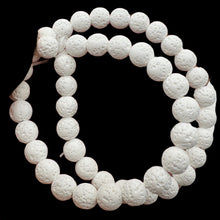 Load image into Gallery viewer, Lava Stone Round Beads 16" Strand | 8mm | White | 46 Beads |