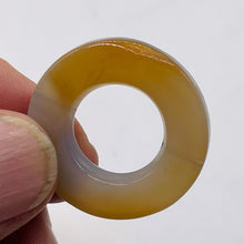 Load image into Gallery viewer, Carnelian Agate Picture Frame Circle Bead | 31x5mm | Orange White |
