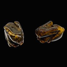 Load image into Gallery viewer, Hoppy 2 Hand Carved Tigereye Bunny Rabbit Beads | 22x12x10m | Golden Brown