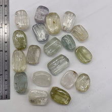Load image into Gallery viewer, Kunzite Flat Nugget Bead Strand | 22x15x6 to 19x14x8mm | Green, Clear| 19 Beads|