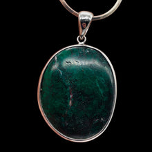 Load image into Gallery viewer, Chrysocolla Sterling Silver Oval Pendant | 2" Long | Blue, Green | 1 Pendant |