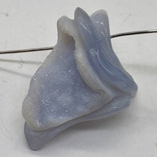 Load image into Gallery viewer, Blue Chalcedony Carved Druzy Flower Bead | 35 cts | 1 1/4" Long |