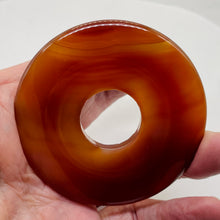Load image into Gallery viewer, Carnelian Pi Circle Pendant Bead | 70mm | Orange | 2 7/8" Diameter | 1 Bead |
