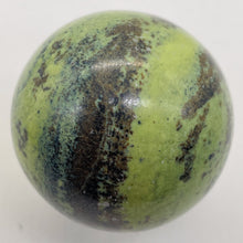 Load image into Gallery viewer, Serpentine Sphere Display Item | 131g | 1 3/4" | Yellow Green Black | 1 Sphere|