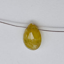 Load image into Gallery viewer, 1 Peach Sapphire Faceted 10x7mm Briolette Bead 6924