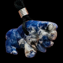 Load image into Gallery viewer, Sodalite Stone Rhinoceros Pendant Necklace| 3/4' Long | Blue, White | 1 Pendant|