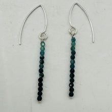 Load image into Gallery viewer, Sapphire AAA Faceted Bead Sterling Silver Earrings | Blue, Dark Blue | 1 3/4" |