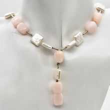 Load image into Gallery viewer, Spectacular Peruvian Pink Opal Sterling & Pearl Set 200039
