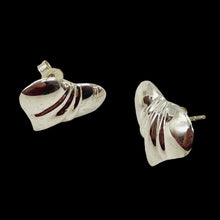 Load image into Gallery viewer, Valentine Love Heart Sterling Silver Post Earrings| 1" Long|