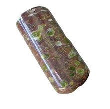 Load image into Gallery viewer, 1 Exotic Peridot Jasper Rectangle Pendant Bead 7040