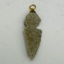 Load image into Gallery viewer, Sandstone Carved Arrowhead Pendant | 1 3/4" Long | Grey | 1 Pendant |