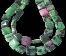 Load image into Gallery viewer, Magical Ruby Zoisite Square Coin Bead Strand 109560
