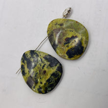 Load image into Gallery viewer, Turquoise Faustite Oval Beads | 32x26x5mm | Chartreuse, Black | 2 Beads |