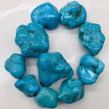 Load image into Gallery viewer, Turquoise Howlite Nugget Bead Strand 110170C