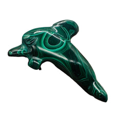 Load image into Gallery viewer, Dolphin 75g Malachite Carved Gemstone Figurine| 76x47x20mm | Green | 1 Specimen|