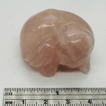 Load image into Gallery viewer, Hand Carved Rose Quartz Sleeping Kitty Cat Stone Statue | 41x38x22mm | Pink