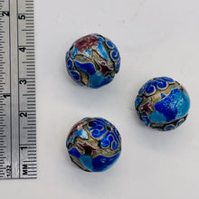 Load image into Gallery viewer, Phoenix Rising Fine Cloisonne Round Beads | 3 Beads | 16mm |