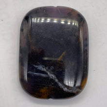 Load image into Gallery viewer, Purple Sage Plume Agate Rectangle Pendant Bead | 39x30x8mm | Midnight | 1 Bead |