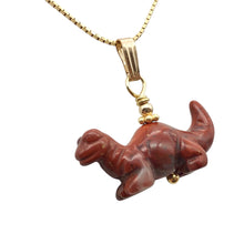 Load image into Gallery viewer, Brecciated Jasper Diplodocus Dinosaur with 14K Gold Filled Pendant 509259BJG