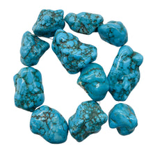 Load image into Gallery viewer, 53x33 to 27x25mm Turquoise Howlite Nugget Bead Strand 110170B