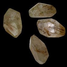 Load image into Gallery viewer, Rutilated Quartz Faceted Nugget Beads| 26x15 to25x12mm | Clear, Gold | 4 Beads |